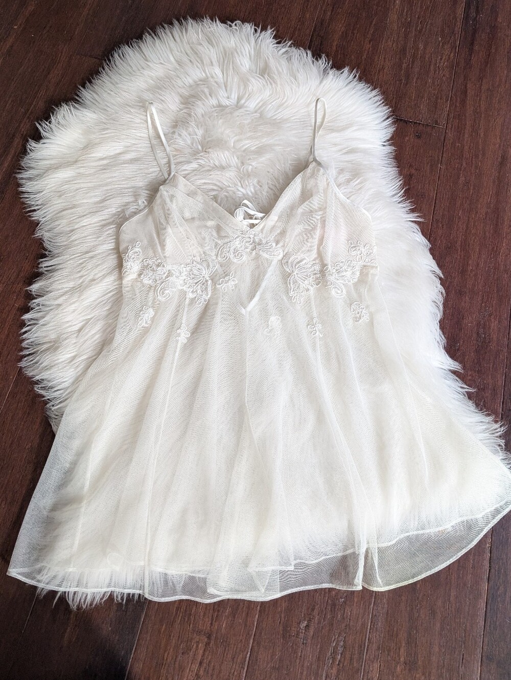 Vintage Y2K Victoria’s Secret Angelic Fairycore Slip Dress Lingerie Small Sheer
